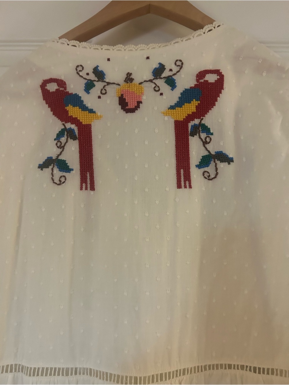 FARM Rio White Macaw Maxi Dress with Multicolor Floral & Pineapple Embroidery - Picture 12 of 16